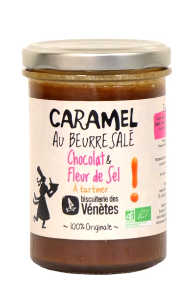 Biscuiterie des Vénetes Karamel s čokoládou a Fleur de Sel, Francúzsko, pohár 220g