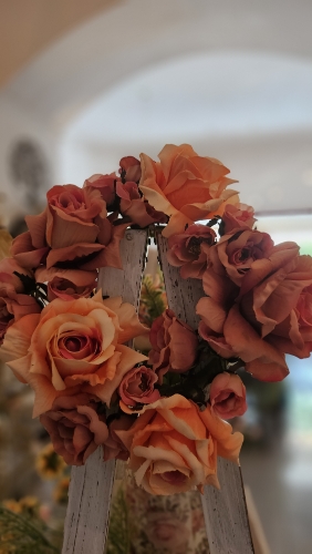Romantic rose veniec,25cm