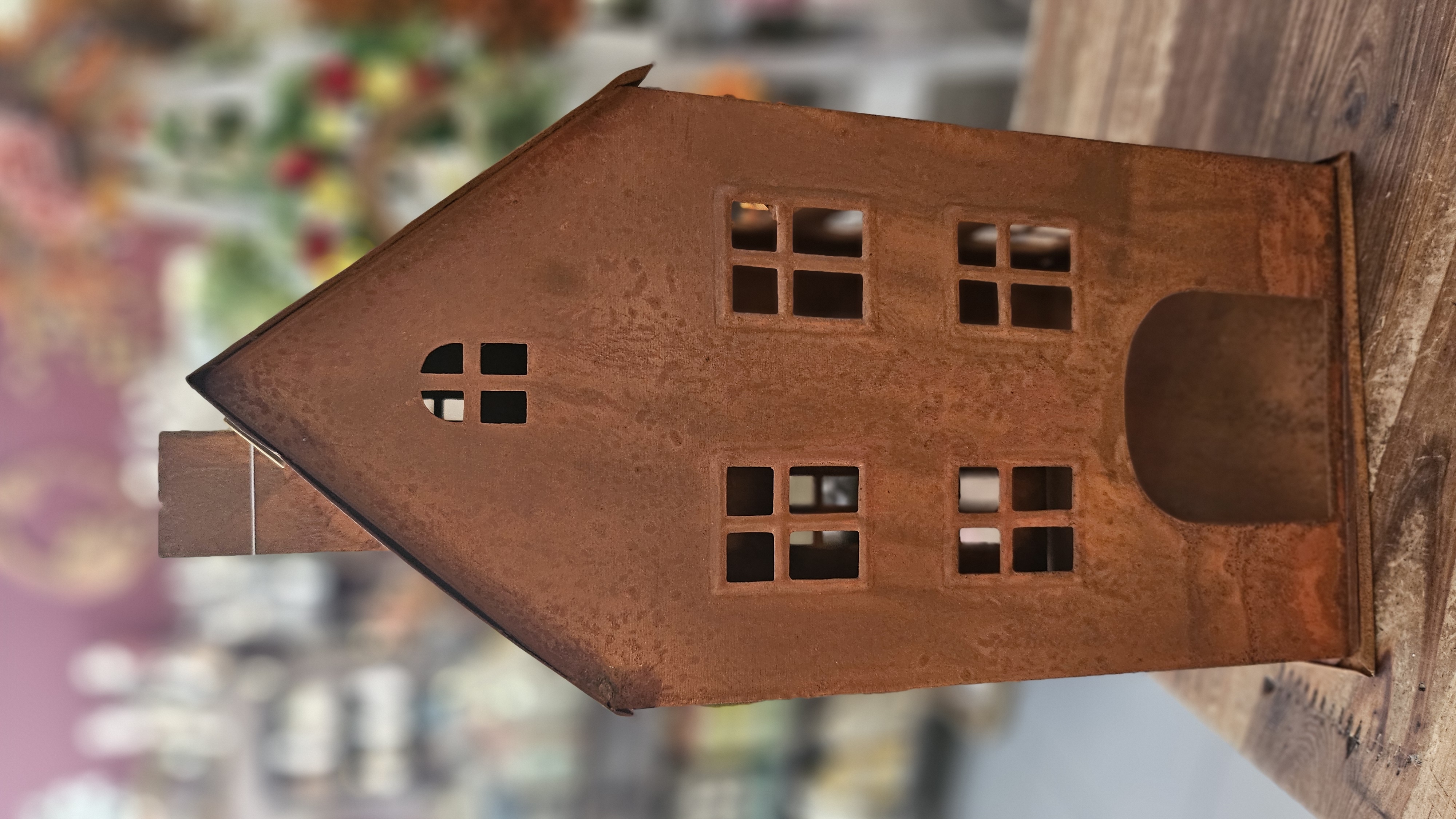 Domček3,hrdzavý- 37x17cm