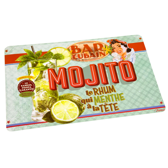 Sada 6ks Podložka na stôl - prestieranie "Mojito" 43x28cm, pvc