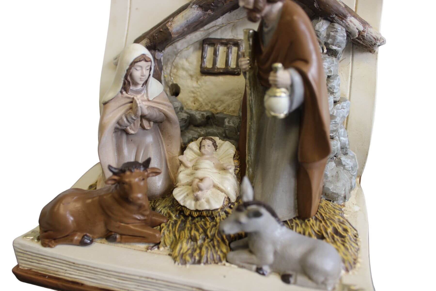 Svietiaci Betlehem otvorená Biblia 14cm