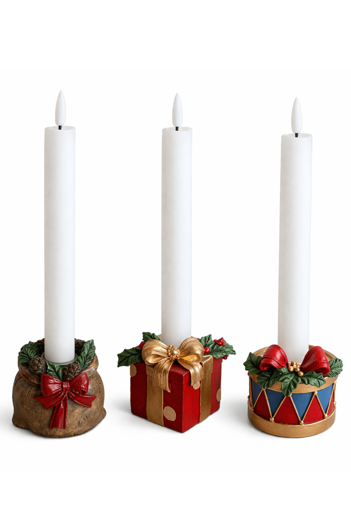 Vianočné stojany na sviečku 3-set 7cm