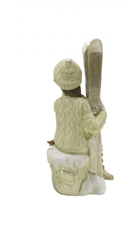 Dievča s lyžami,  10*7*18 cm