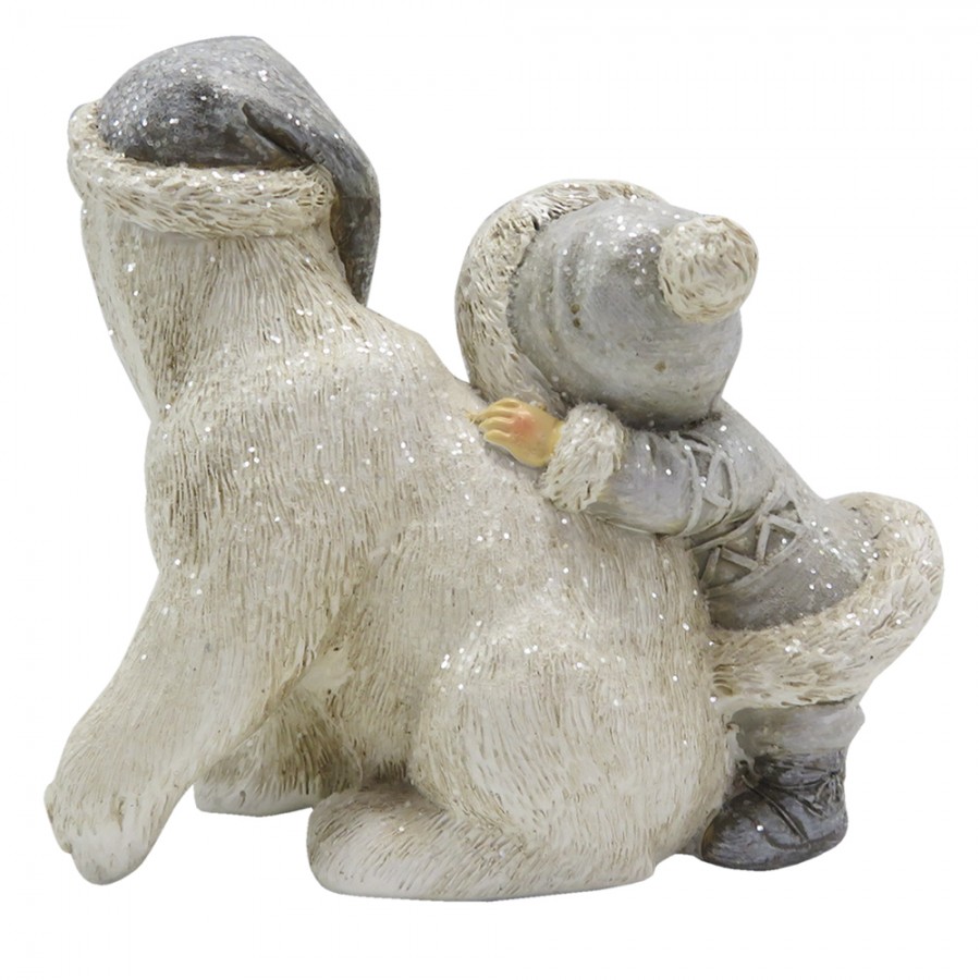 Dievčatko s ľadovým medveďom,11*6*11 cm