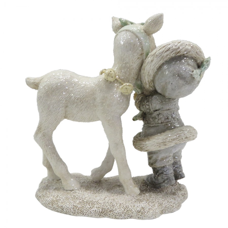 Dievčatko so srnčekom,12*6*13 cm