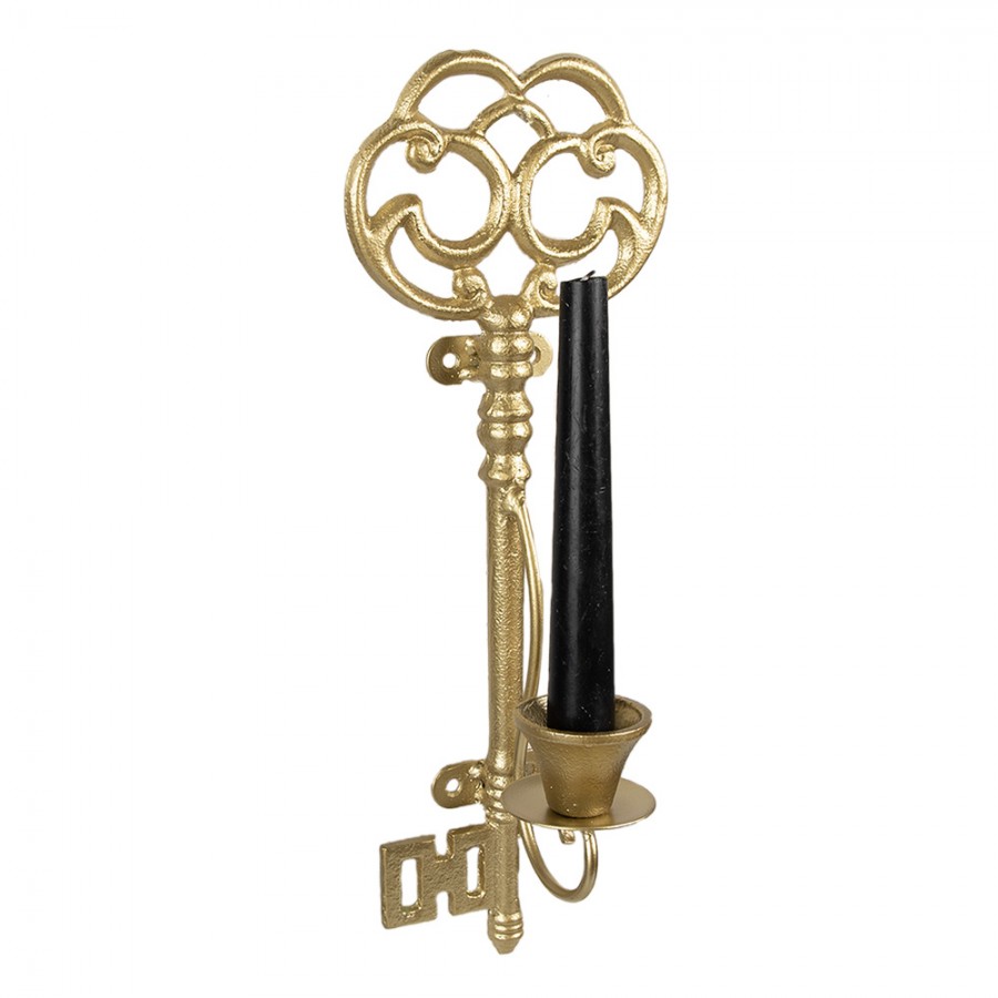 Nástenný kovový svietnik KEY,13x9x34 cm