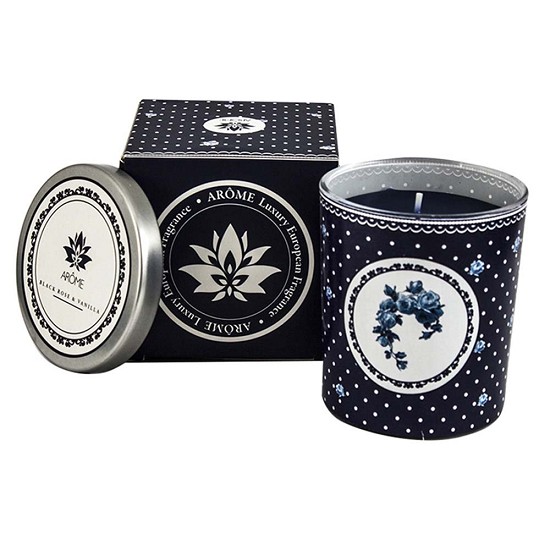 Vonná sviečka "Elegant blue" ruže+vanilka, 160g