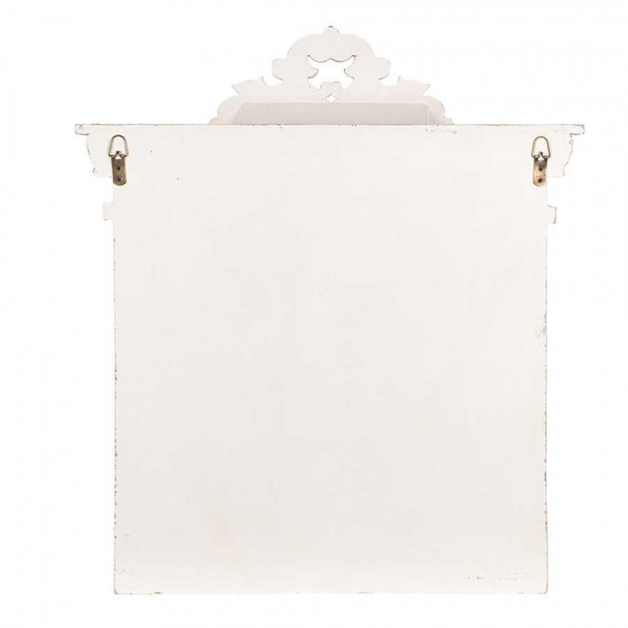 Béžová nástenná drevená skrinka s ornamentom Jinna - 51*20*60 cm