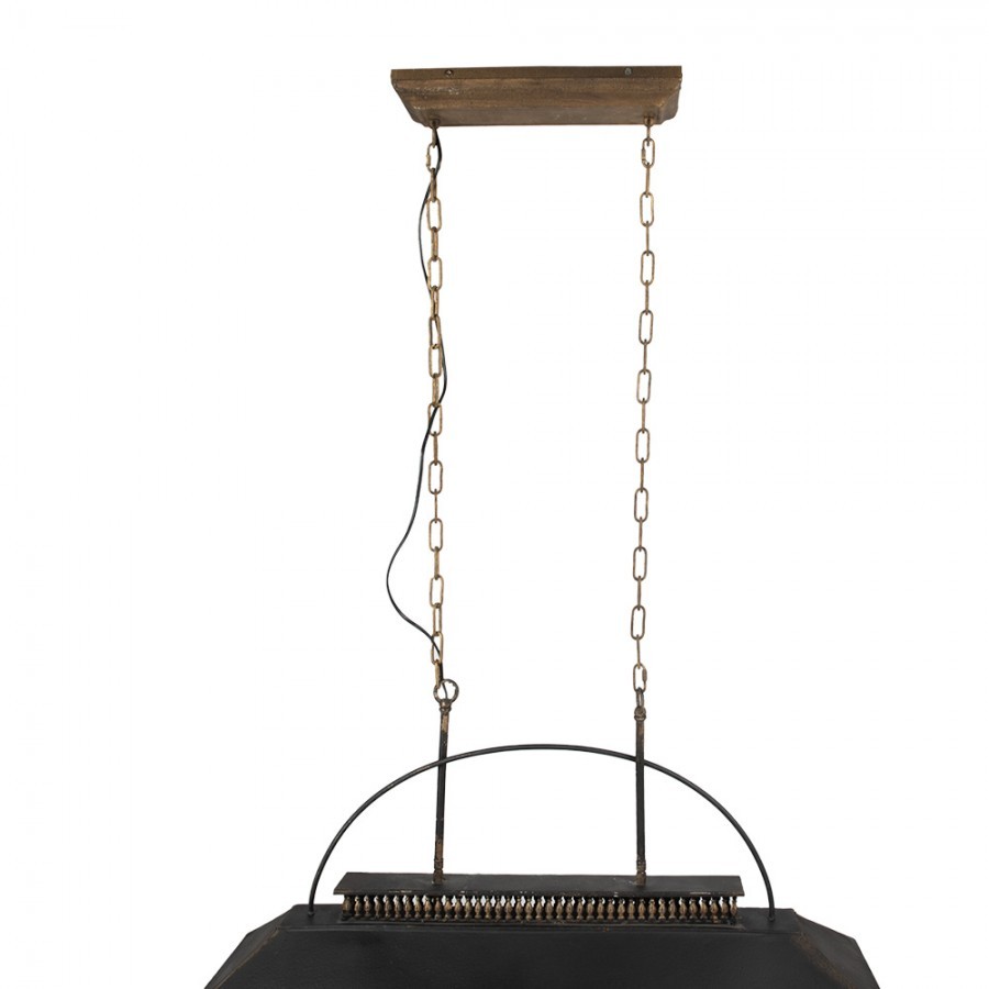 Béžovo-čierne antik stropné svetlo v Industrial štýle Bocco - 99*30*70 cm