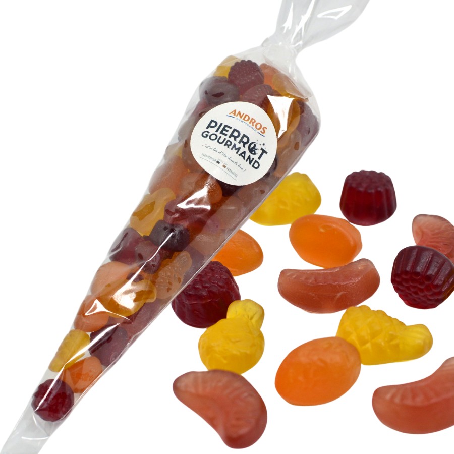Pierrot Gourmand BIO & VEGAN Gumené bonbóny - ovociíčka, Francúzsko, vrecko 200g