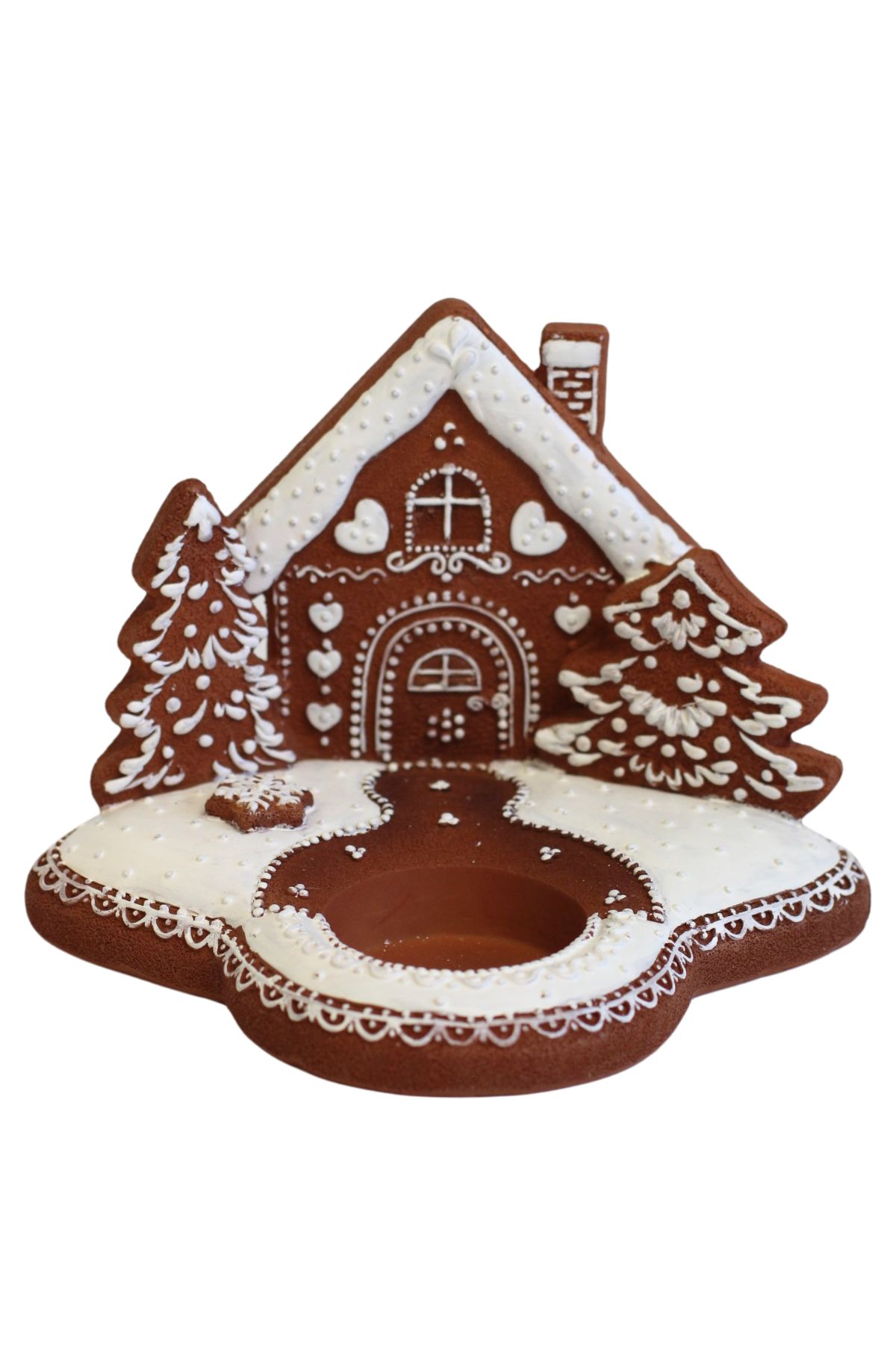 Perníkový svietnik na čajovú sviečku Domček 15cm