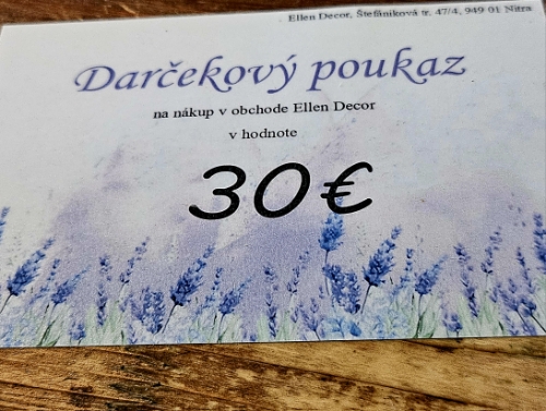 Darčekový poukaz 30€