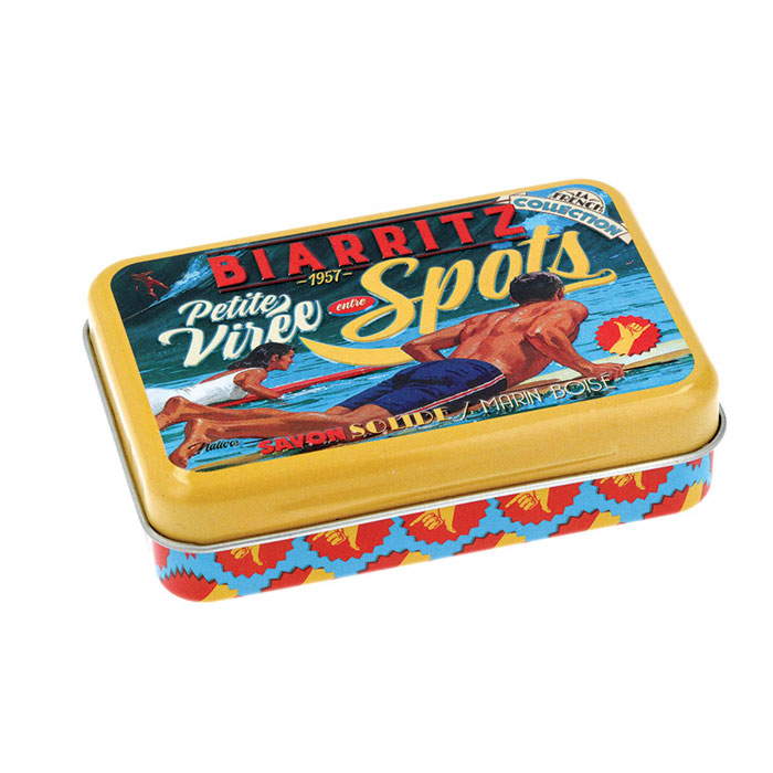 Francúzske mydlo s vôňou "more-les" v darčekovej retro krabičke "Sports"