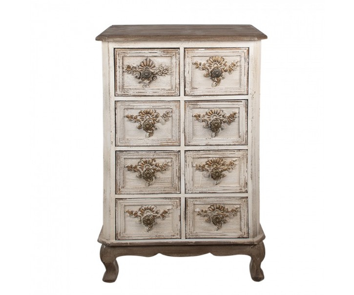 Drevená vintage komoda so šuplíkmi Eugénia - 60*37*100 cm