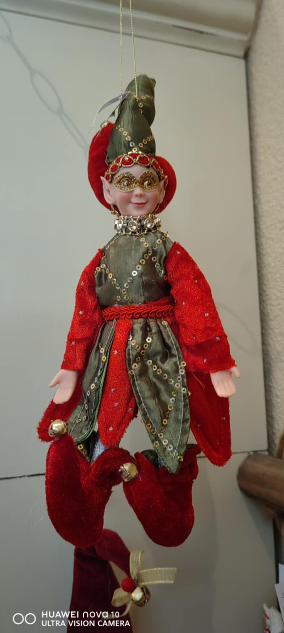 Elf, červeno zelený 33cm