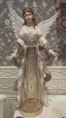Anjel zlato béžové šaty-47cm