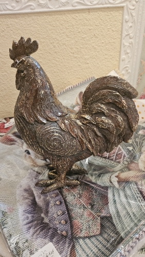 Kohút veľký, 29cm zlatá patina 