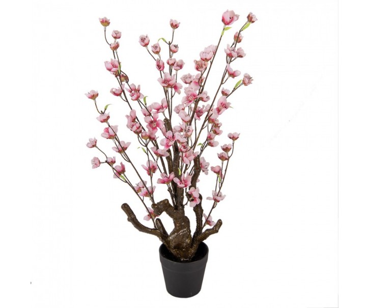 Dekorácia umelý stromček čerešňa s ružovými kvetmi Cherry Blossom - 18*18*70 cm