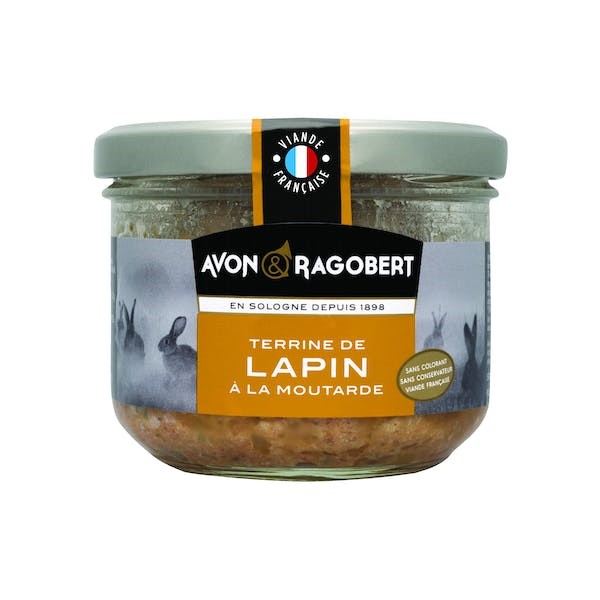 Avon & Ragobert Králičia terina s horčicou, Francúzsko, pohár 180g
