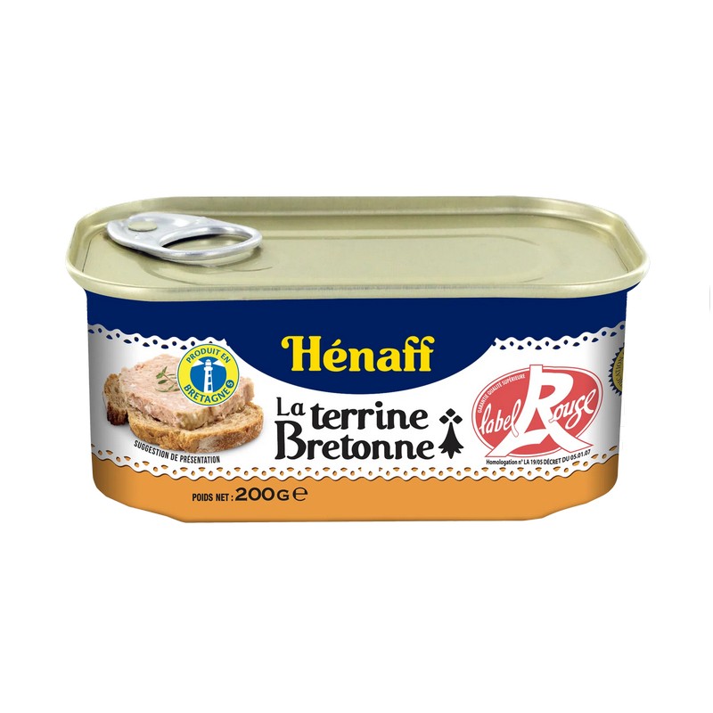 Hénaff Bretónska vidiecka terina, prémiová kvalita ''Label Rouge'', Francúzsko, plech 200g