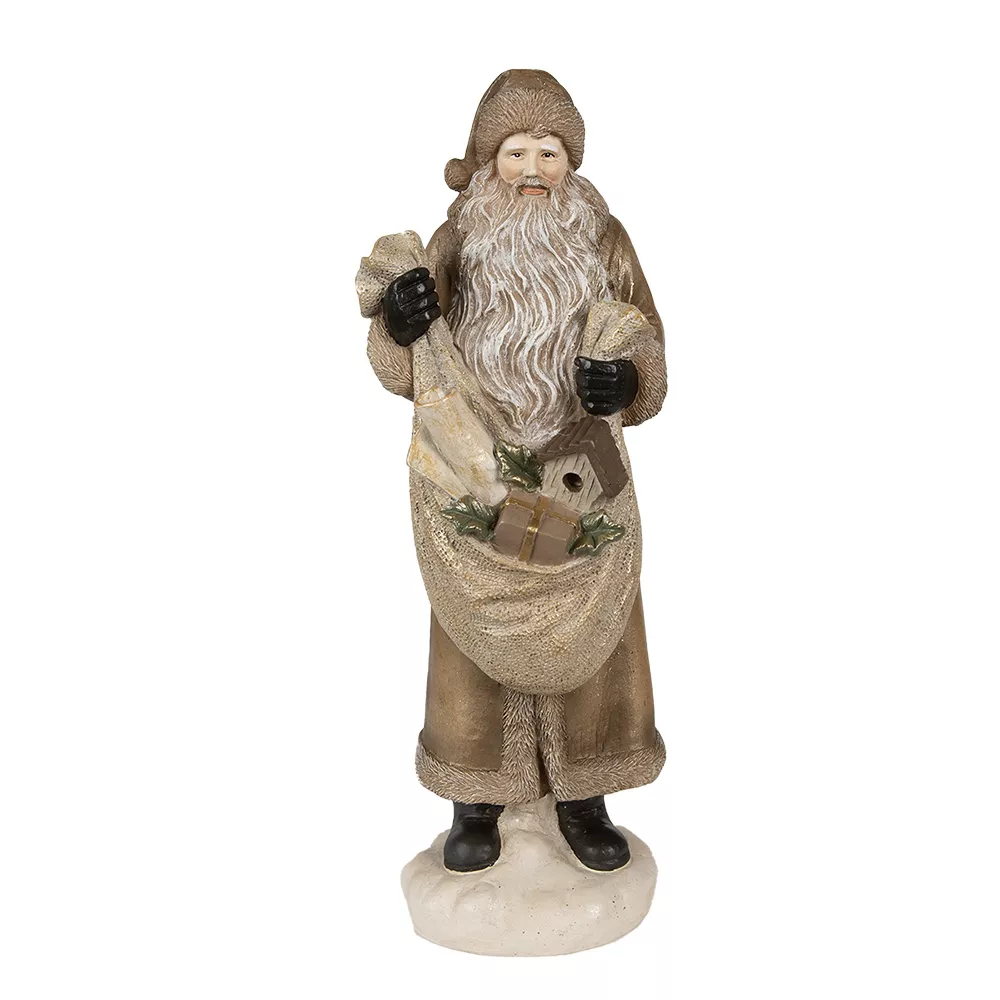 Santa Claus zlatý, 11x11x30 cm