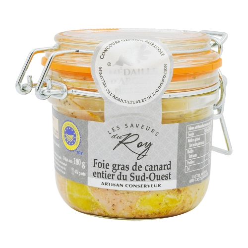 Les Saveurs du Roy Kačacie pečienky v celku ''Foie Gras Entier'', Francúzsko, pohár 180g