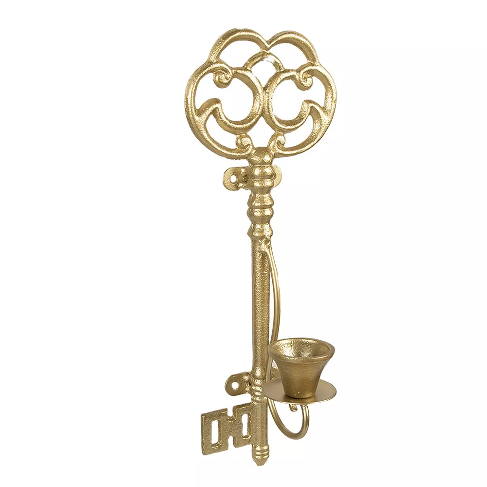 Nástenný kovový svietnik KEY,13x9x34 cm
