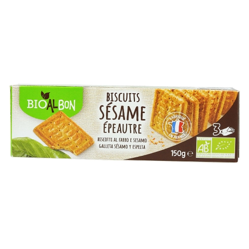 Bio Al Bon Sezamovo špaldové sušienky BIO, Francúzsko, balenie 150g