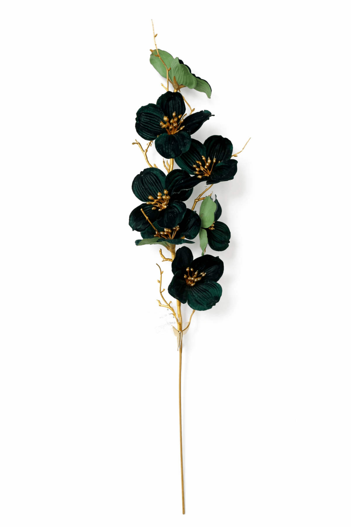 Zelené zamatové kvety 54cm
