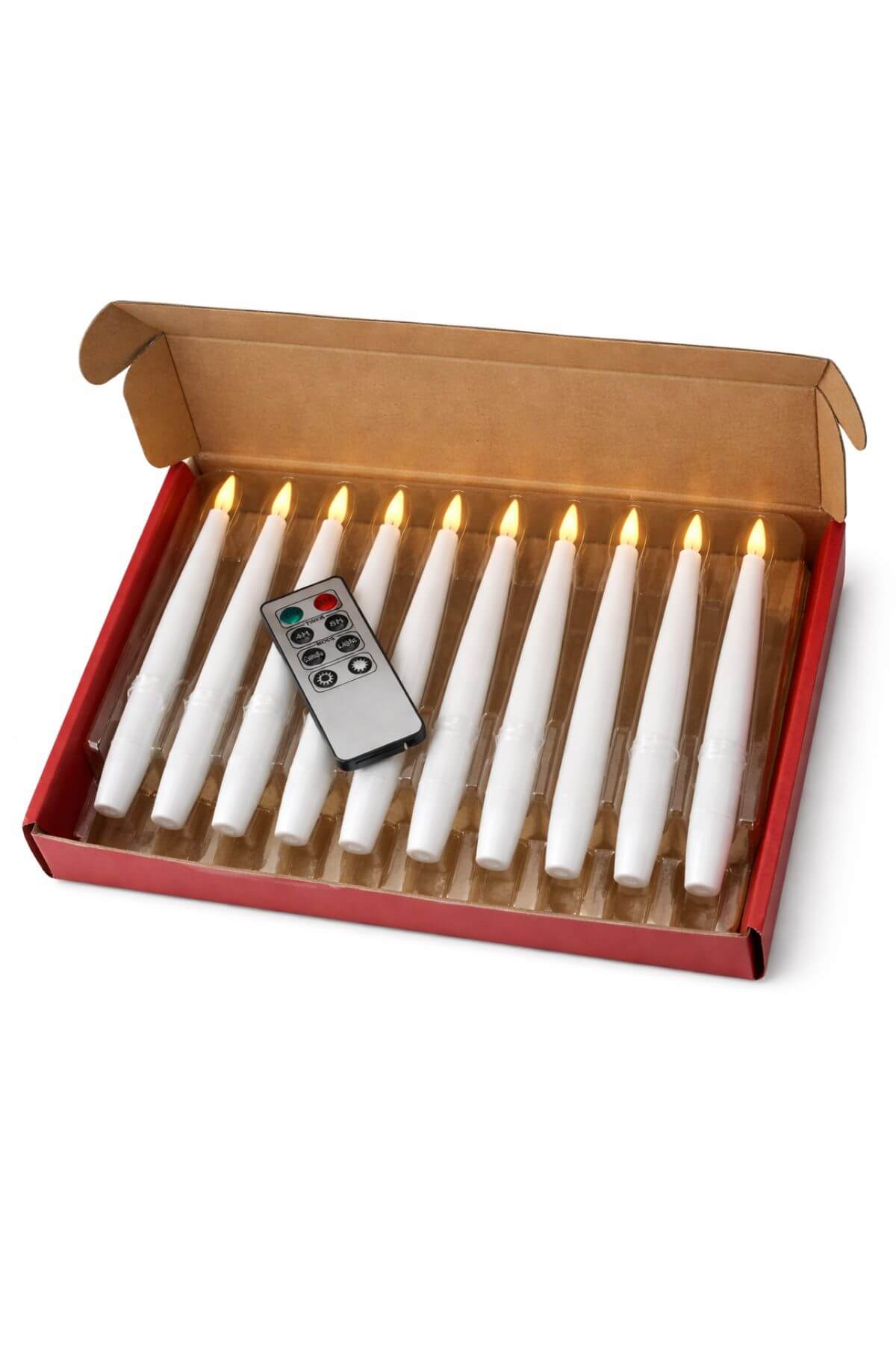 Sada 10 levitujúcich LED sviečok 15 cm