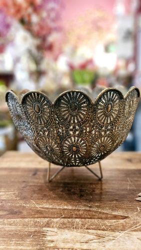 Misa Maroko tyrkysovo zlatá patina, priemer 27,5cm