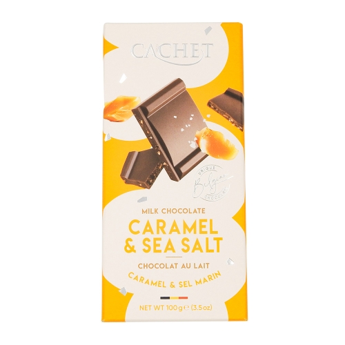 Cachet Mliečna čokoláda slaný karamel s morskou soľou, 100g
