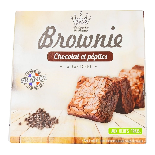 Lulli Patisseries Čokoládové brownie s kúskami čokolády, Francúzsko, krabica 285g