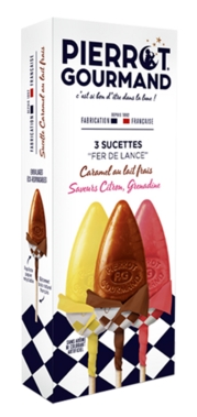 Pierrot Gourmand Darčeková krabica 3ks lízaniek, Francúzsko, darč. krabica 40g