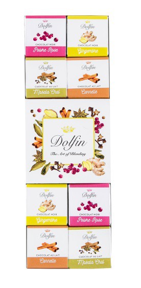 Dolfin – Epices, Výber 24 tabuliek o hmotnosti 5g, 7 príchutí