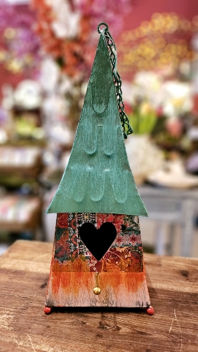 Kovová búdka na zavesenie, 41cm