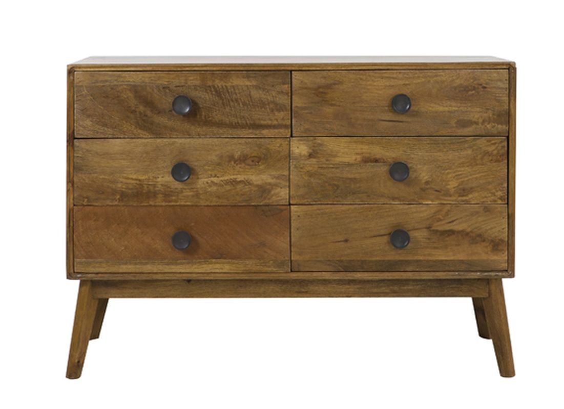 Drevená nízka komoda Espita so šuplíkmi - 114*40*80cm