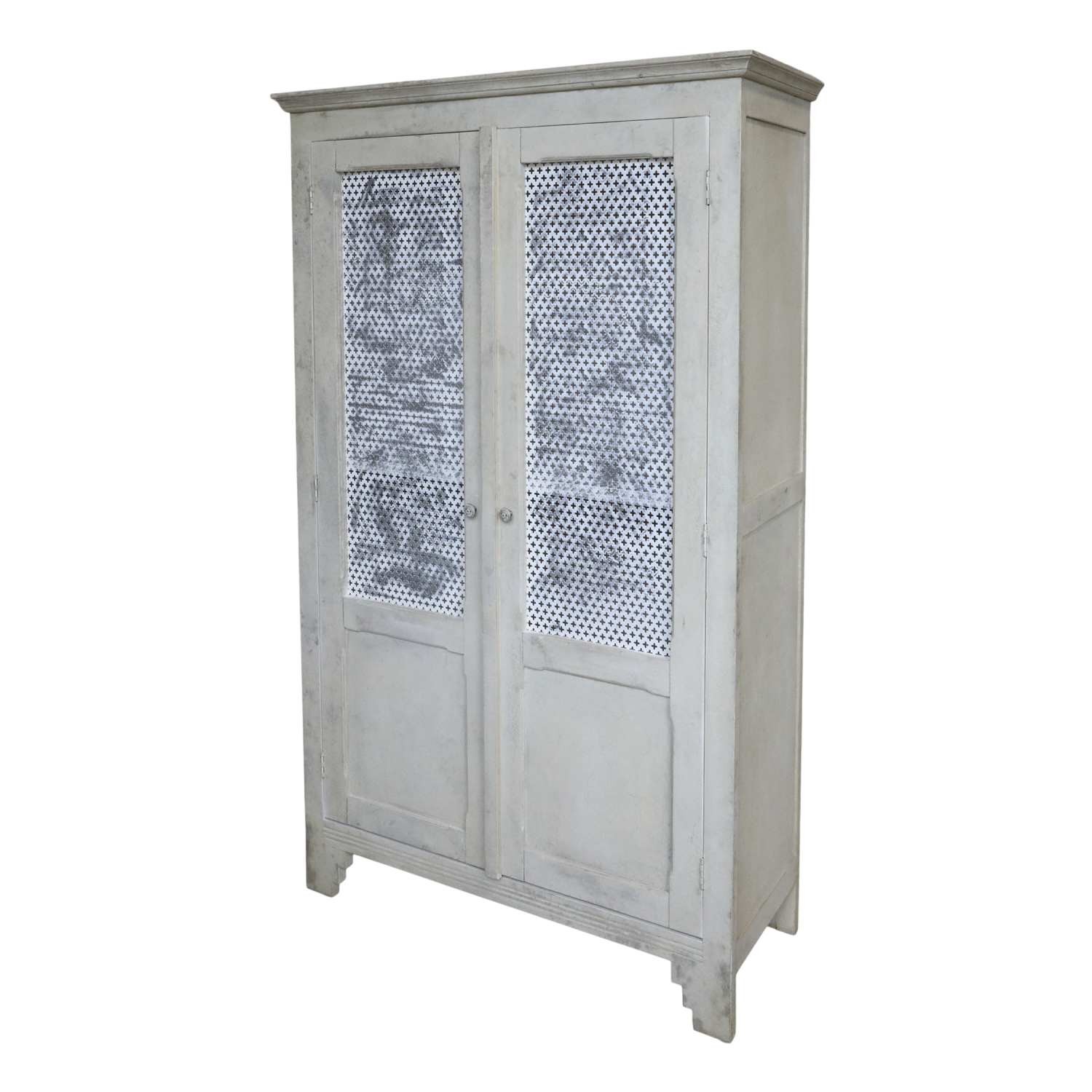 Krémová antik drevená skriňa French antiek - 113*44*184cm