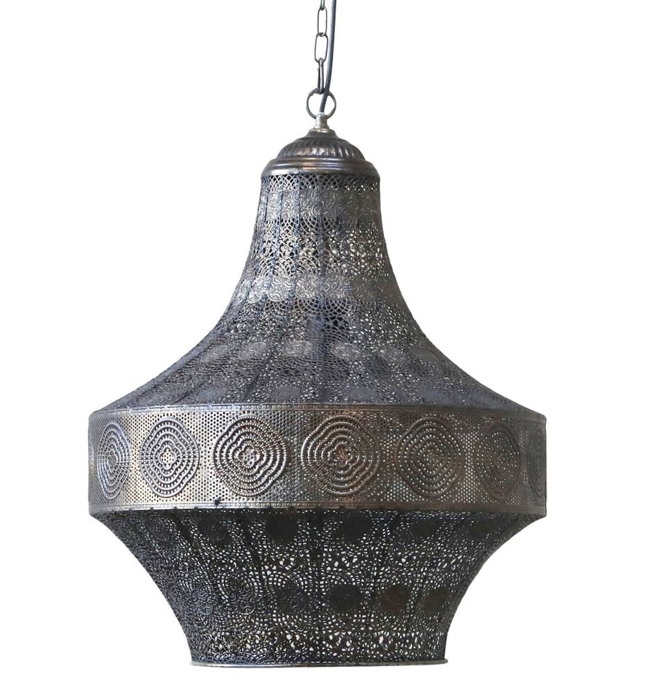 Bronzový antik kovový luster so vzorom Vire - 47*59 cm/ E27/ 40W