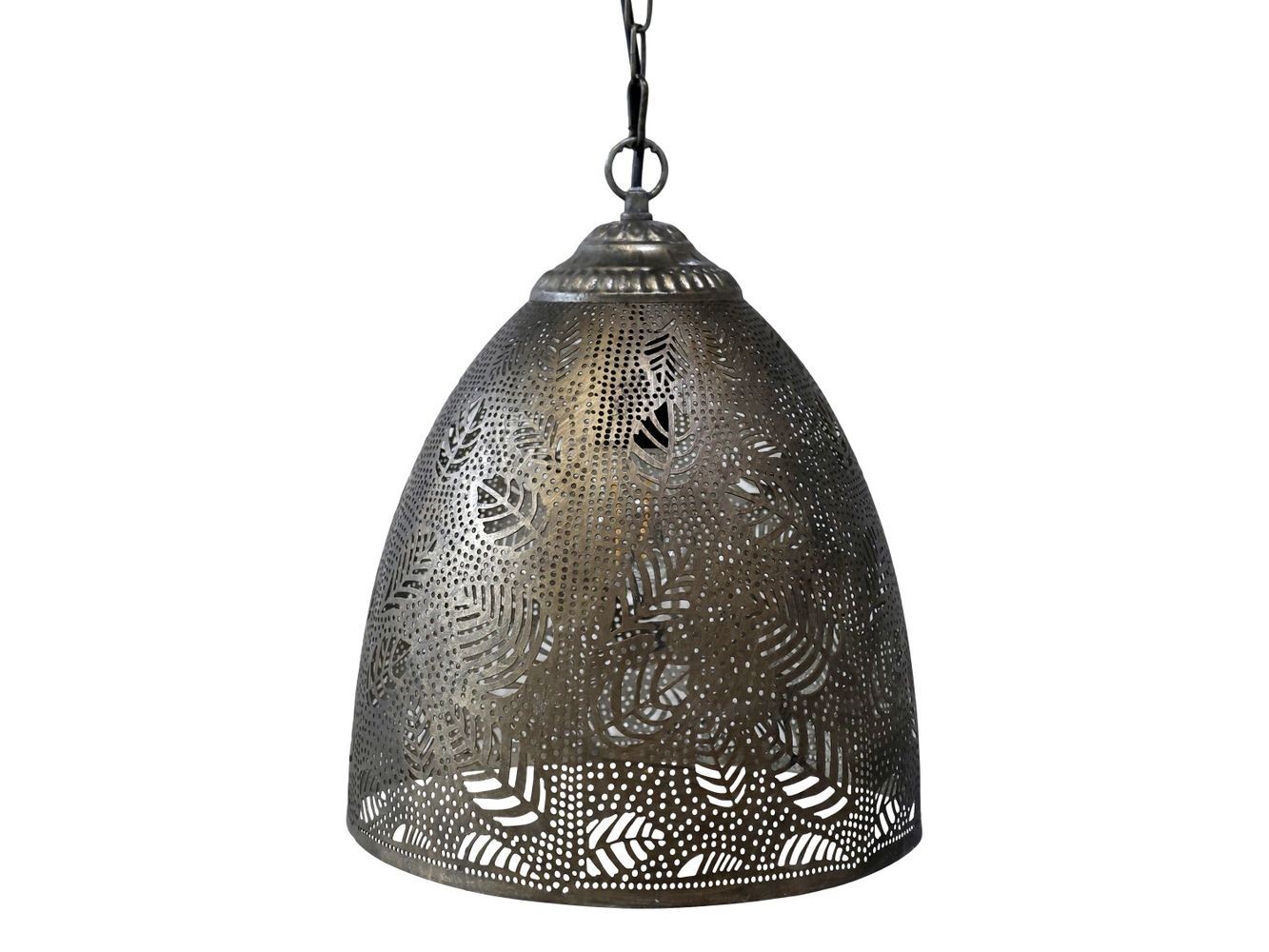 Bronzový antik kovový luster s listami Vire - 47 * 59 cm / E27 / 40W