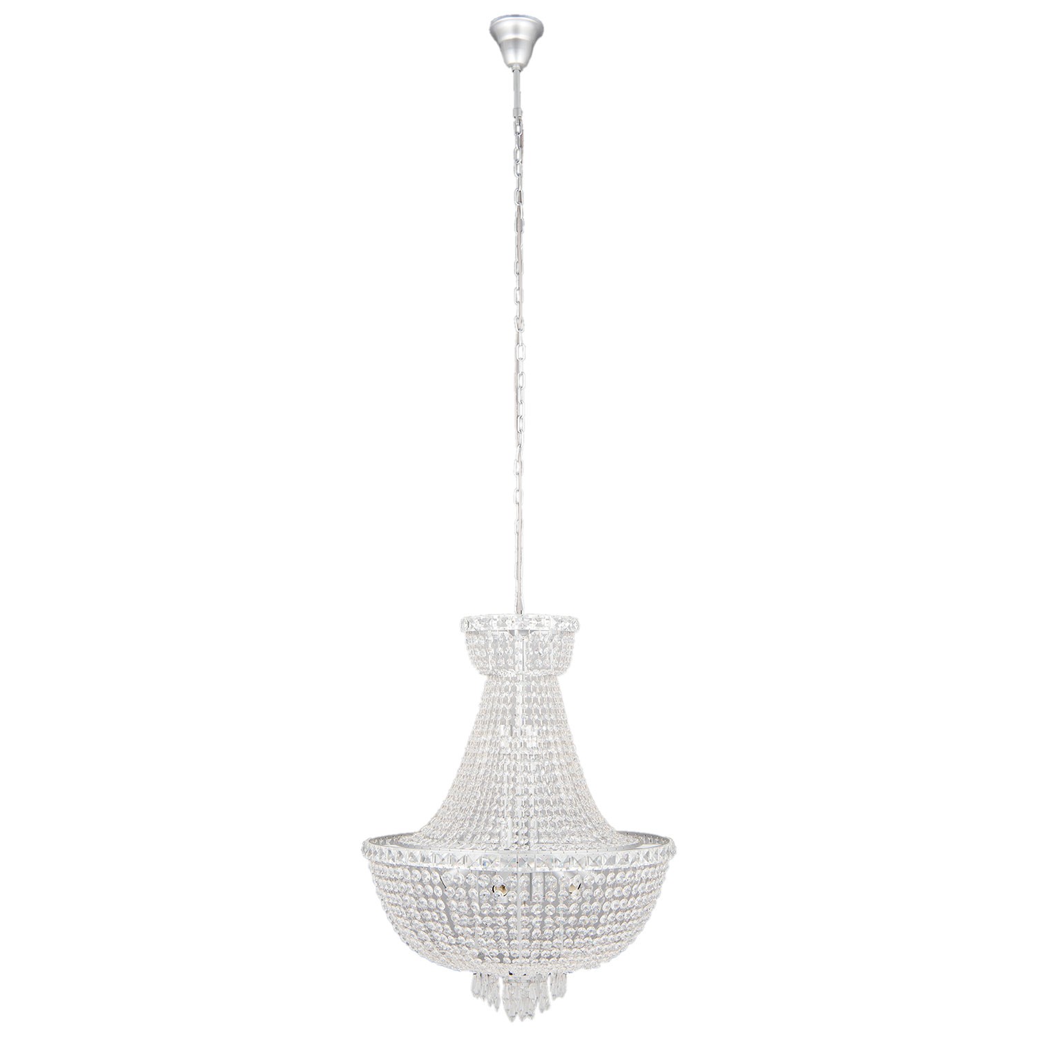 Strieborný krištáľový luster - Ø 63*78 cm E14/max 12*40W