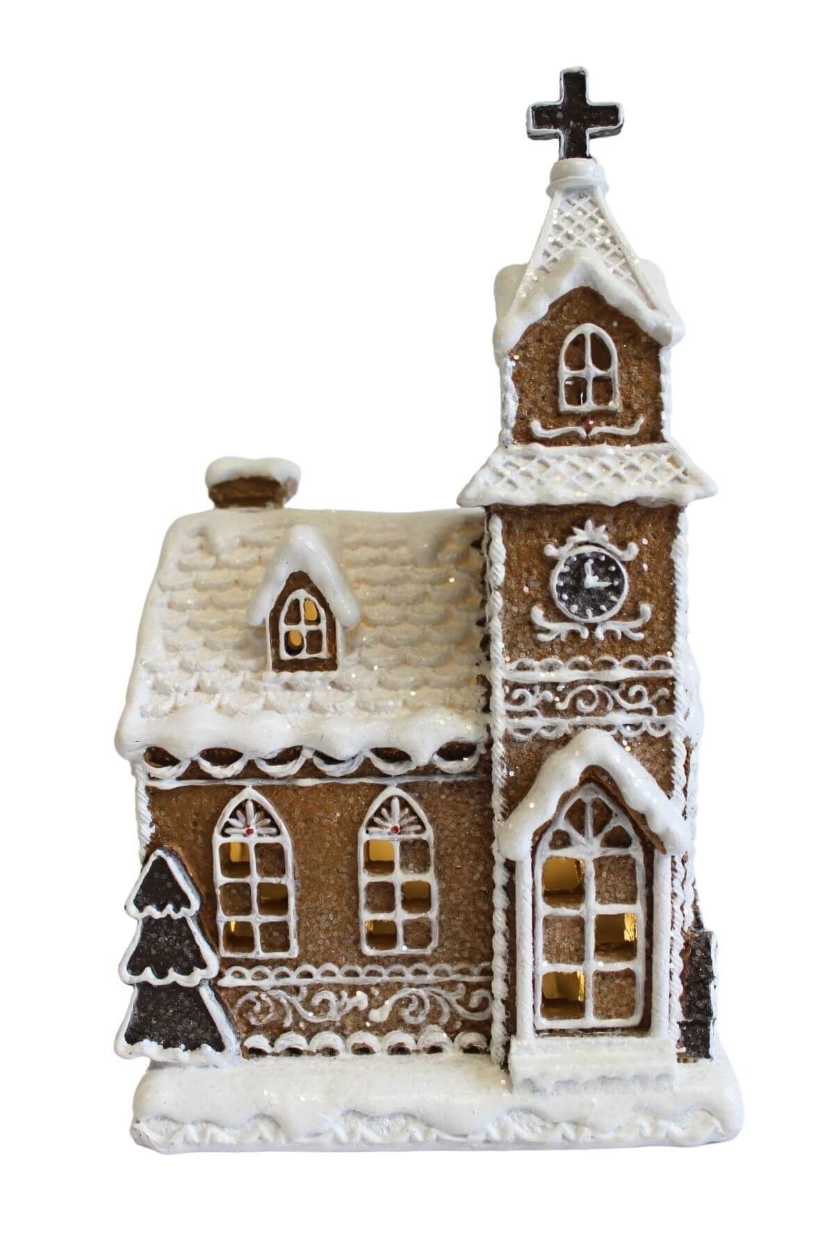 Svietiaci perníkový kostolík 23cm
